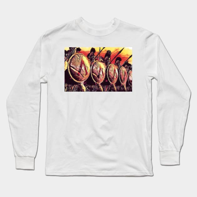 Spartan Army Long Sleeve T-Shirt by ErianAndre